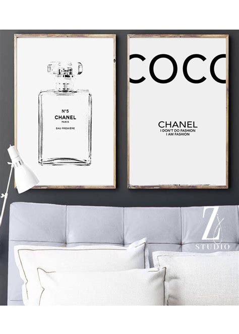 large chanel wall art|chanel wall art prints etsy.